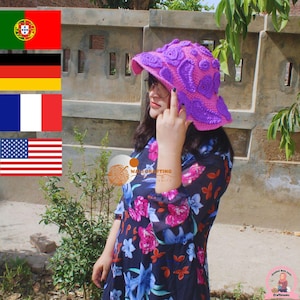 Crochet Summer Sun Hat Pattern- Instant download pdf file