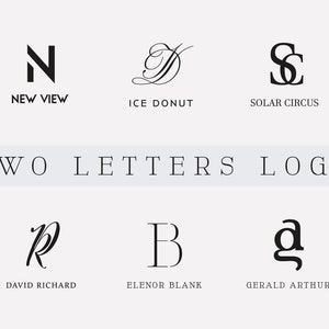 Nome personalizado para 2 letras Logo Svg Design, Nome Logo Svg, Logotipo personalizado, Símbolo, Design de tatuagem de caligrafia, Monograma de letra de palavra, Casamento