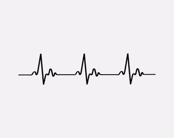 Heartbeat Line SVG Files | ECG EKG Cut Files | Healthcare Vector Files | Nurse Vector | Heartbeat Pulse Clip Art