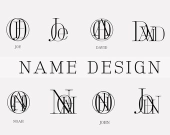 For 1 Name - Custom Name Logo Svg Design, Name Logo Svg, Personalized Name Logo, Calligraph Tattoo Design, Word Letter Monogram,Wedding Logo