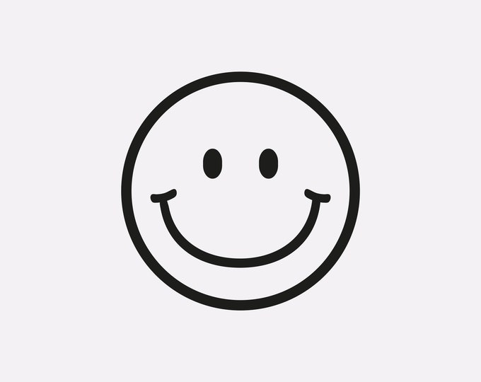 Happy Smiley SVG File Instant Download, Smiley Face Svg, Digital ...