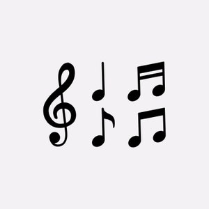Music Notes SVG, Music Note SVG Bundle, Music Notes Clipart, Music Symbols, Cricut, Silhouette, Template, Instant Download, Cutting Files