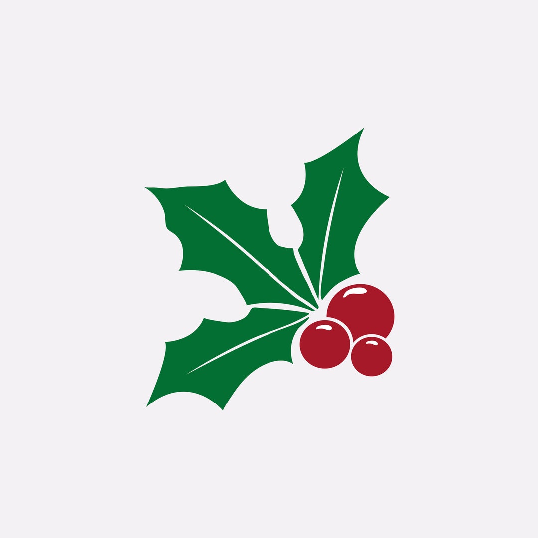 Christmas Holly Svg, Holly Svg, Winter Svg, Holly Berry Cricut, Leaves