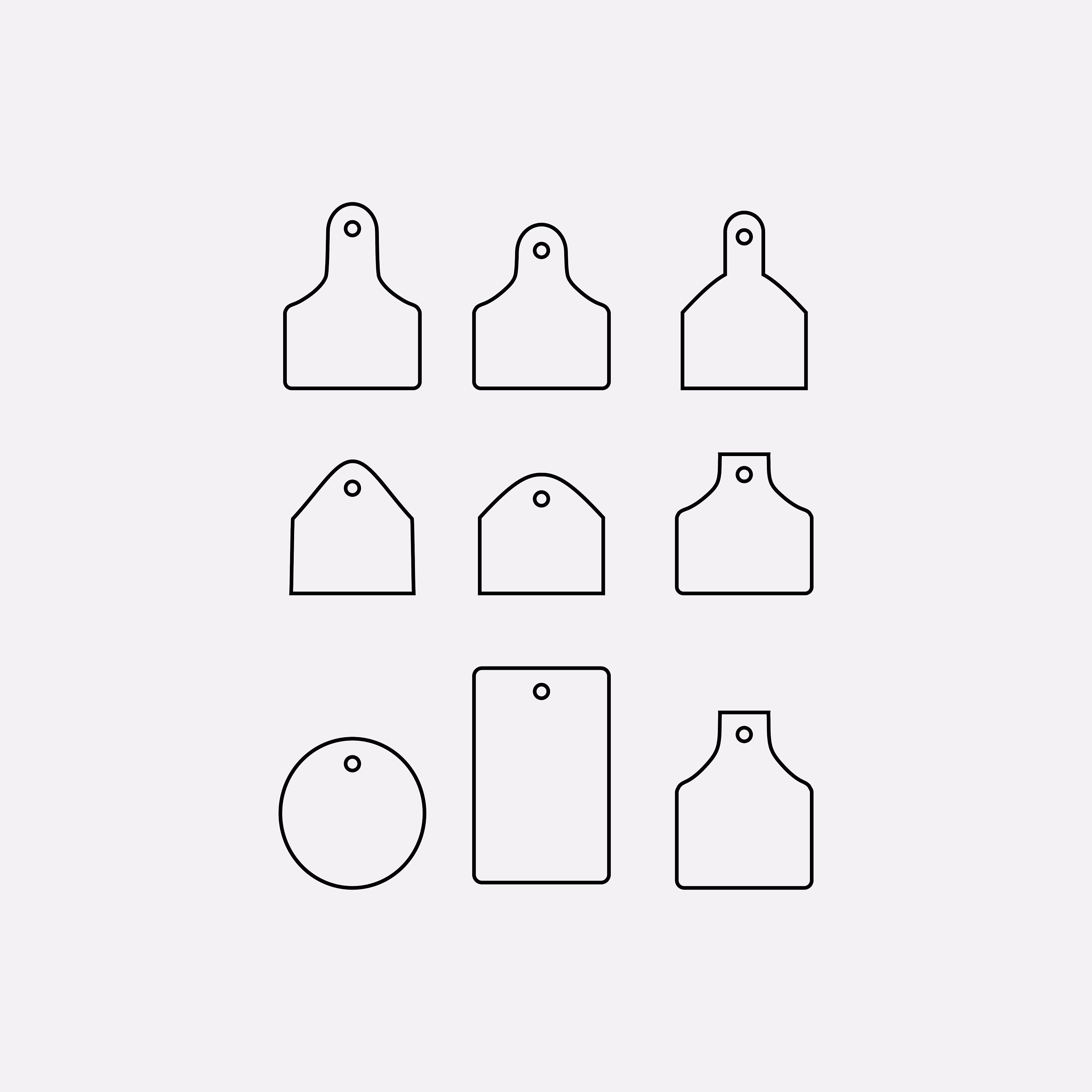 Cow tag outlined svg png cow tag png ear tag cow svg ear tag