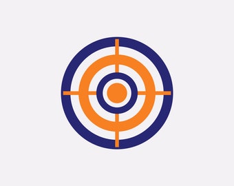 Target - pdf, png SVG,  cut file, Printable Digital, dart shooting target - Instant Download