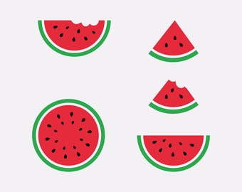 Vattenmelon SVG, Frukter Png, Sommar, Frukt svg, Vattenmelonskiva, Lager, Skärning, Cricut, Silhuett Direktnedladdning