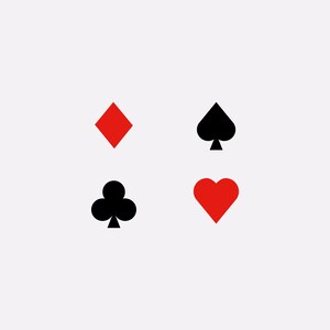 Ternos de cartas de jogar | Espadas | Diamantes | Clubes | Corações | Cortar arquivos | Jogos de azar | Terno de cartas | Silhueta | SVG | Arquivo de corte png