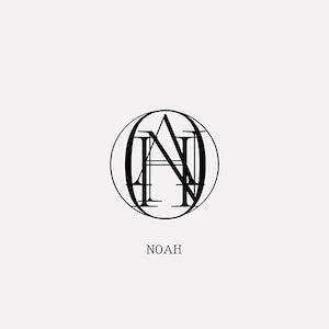 May include: Black and white logo with the letters "NOAH" inside a circle. The letters are stylized and overlapping.