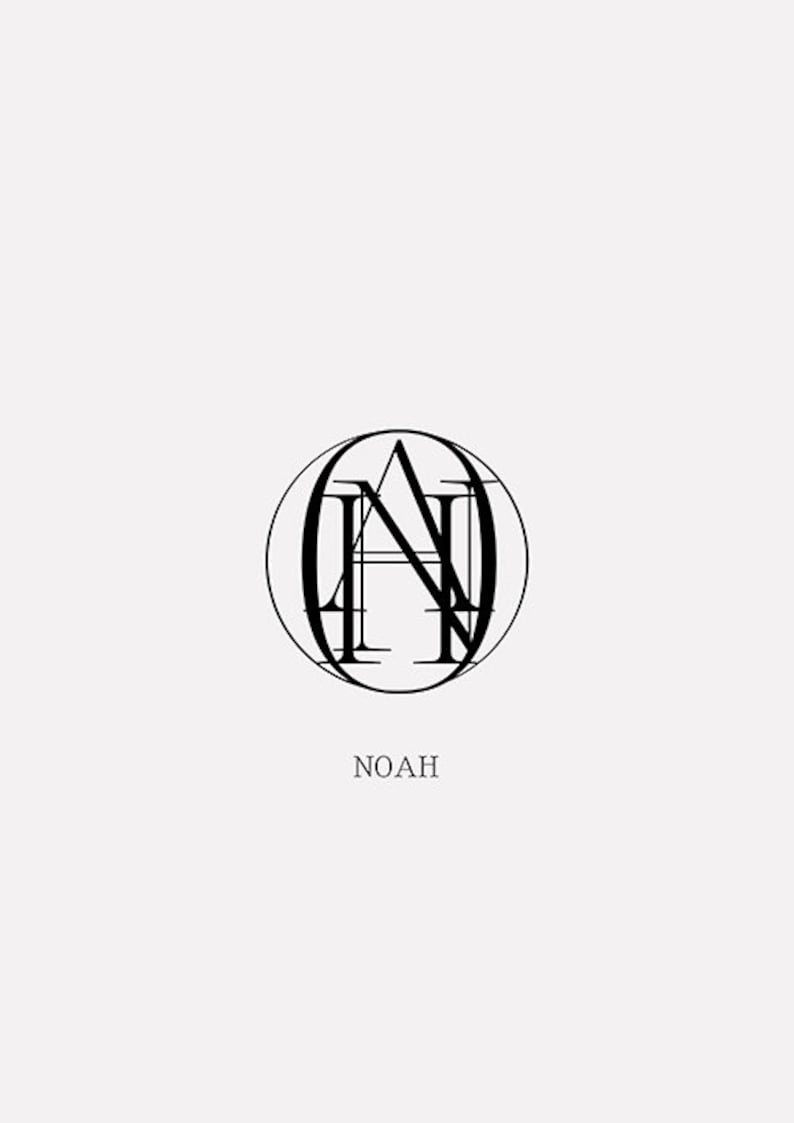 May include: Black and white logo with the letters "NOAH" inside a circle. The letters are stylized and overlapping.