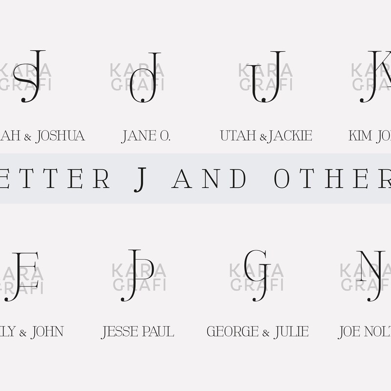 Letter J Monogram Script Letter J Monogram - Etsy