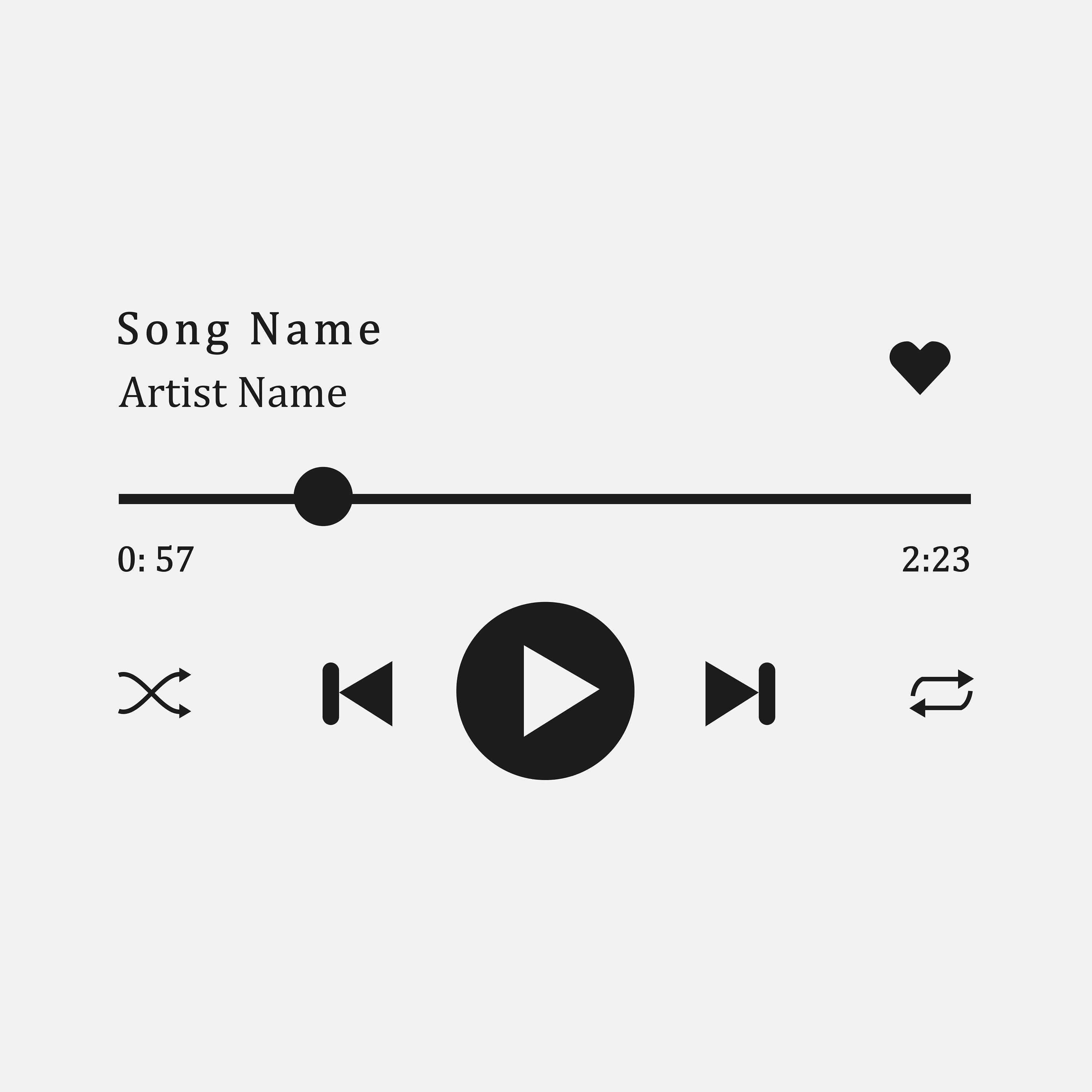 Spotify Svg, Music Player Png, Audio Control Buttons Svg, Acrilic