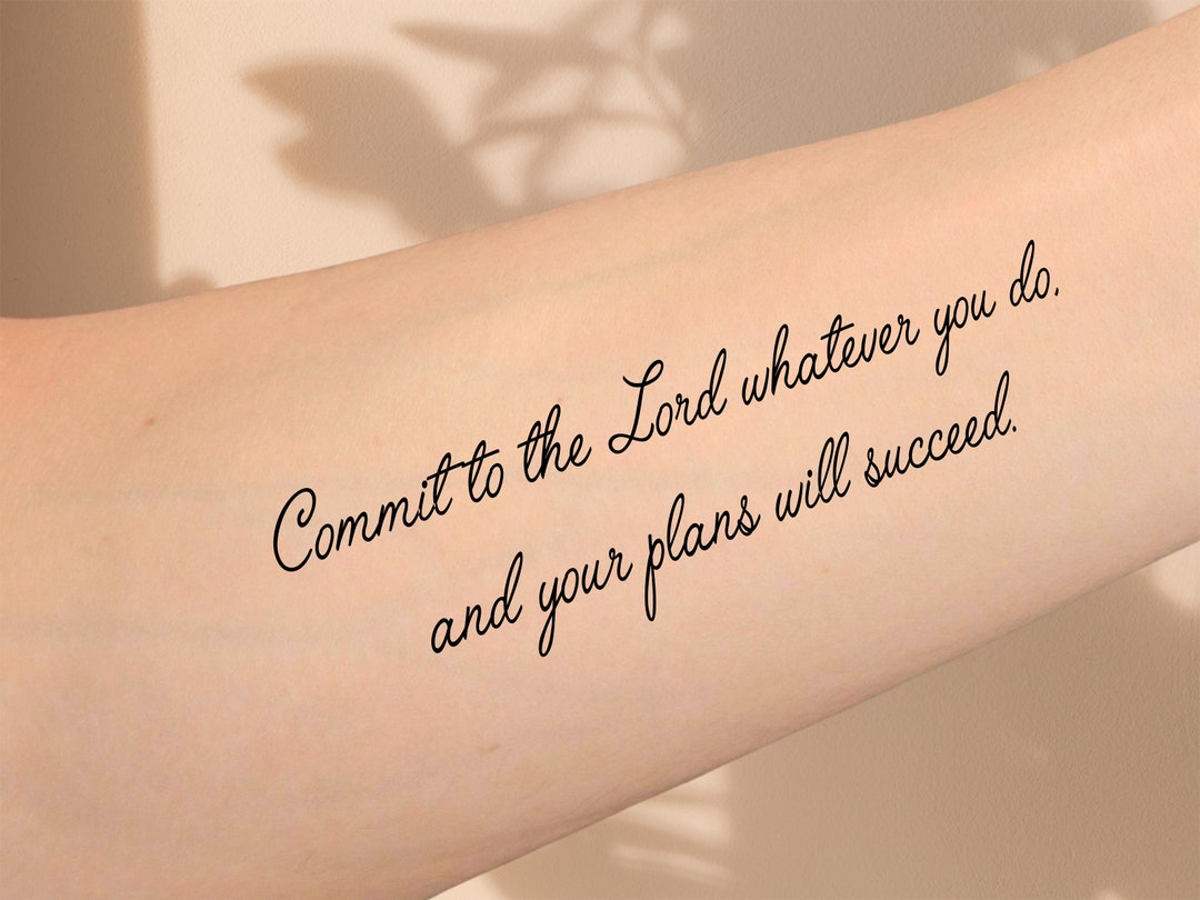 Bible Verse Temporary Tattoo/christian Tattoos/tattoo for Church/religion Tattoo Spiritual