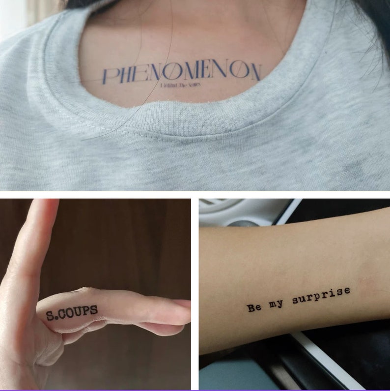 Benutzerdefinierte temporäres Tattoo / personalisierte Signatur