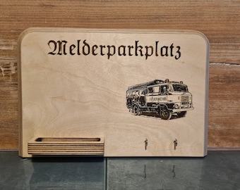 Melderparkplatz, Feuerwehr, W50