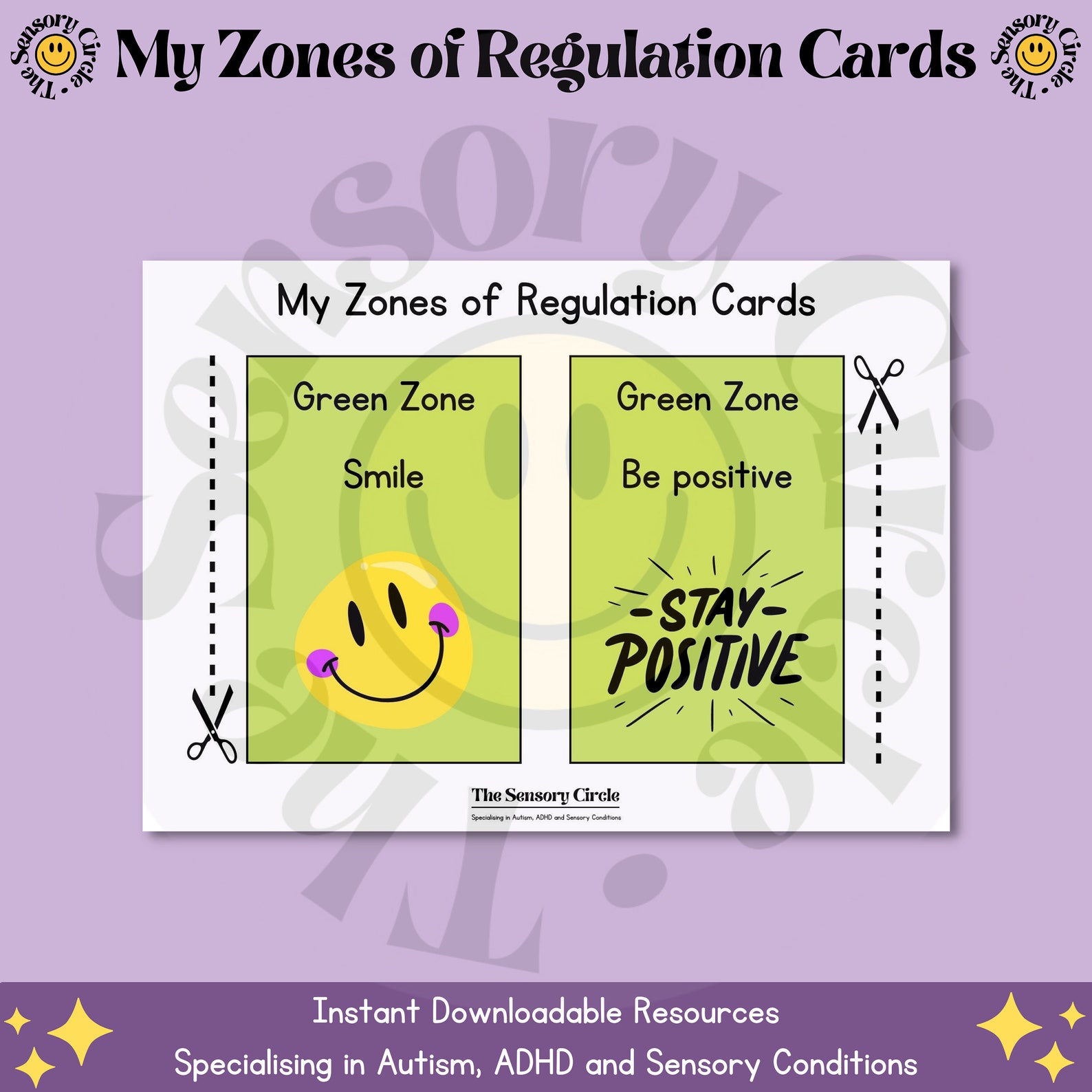 My Zones of Regulation Cards Educational SEN Resource Autism, ADHD and
