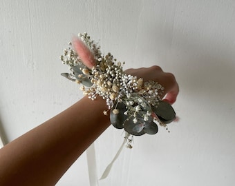 Dried and Preserved / wrist corsage / wedding/ formal accessories / buttonhole/ native corsage/ accessories