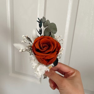 Rusty/ Terracotta Bouquet/ Wedding Bouquet/ Everlasting/ Silk Roses ...