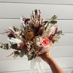 Natives dried bouquet/ wedding/ ceremony/ elopement/ boho wedding/ rustic/ country/ decor/ keep sake/ buttonhole/ corsage/ eucaluptus/