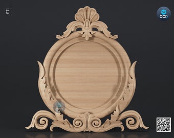 Carved Frame STL 3D Model, Carvign Frame, CNC Router Carving ArtCAM File, CNC files, Wood, Art, Wall Decor SKWF10209