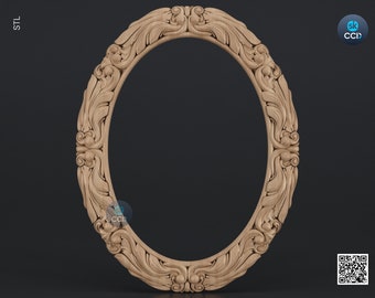 Carved Frame STL 3D Model, Carvign Frame, CNC Router Carving ArtCAM File, CNC files, Wood, Art, Wall Decor SKWF10160