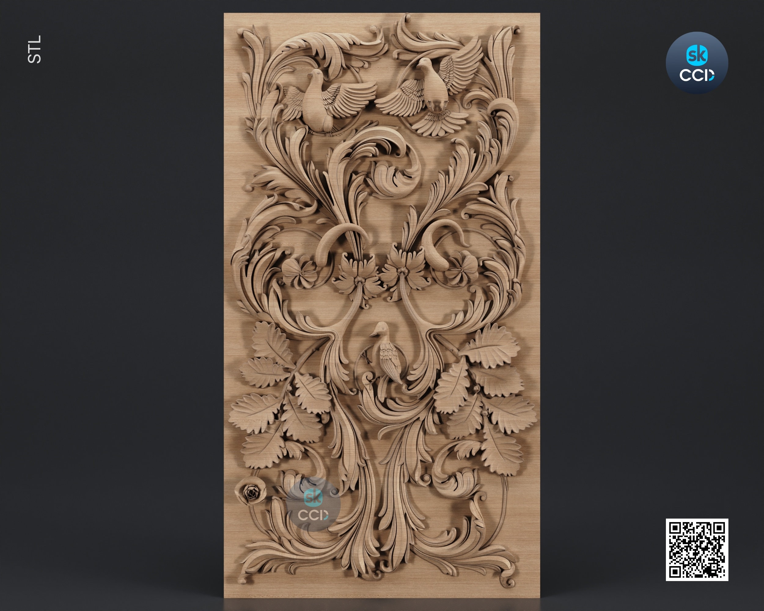 Wood Wall Art, Symmetric Melody STL Model, CNC Router Carving