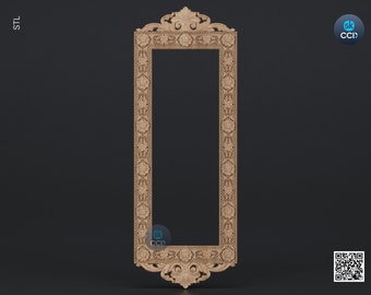 Carved Frame STL 3D Model, Carvign Frame, CNC Router Carving ArtCAM File, CNC files, Wood, Art, Wall Decor SKWF10249