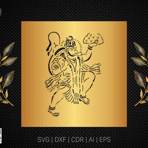 Indian God | Lord Hanuman | Hanuman | Laser Cutting Design | DXF Vector | Cnc Instant Download File | Cnc Digital Design