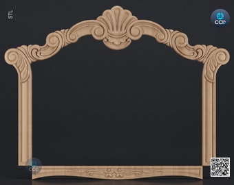 Carved Frame STL 3D Model, Carvign Frame, CNC Router Carving ArtCAM File, CNC files, Wood, Art, Wall Decor SKWF10154