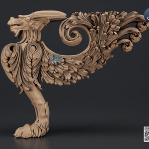 Furniture Leg 3D Model For Cnc Router, Wood Carving Digital File, Column Design, Model No. SKWL1004