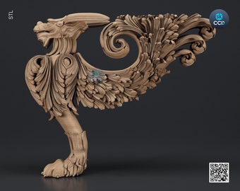 Furniture Leg 3D Model For Cnc Router, Wood Carving Digital File, Column Design, Model No. SKWL1004