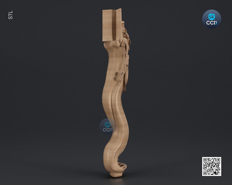 Furniture Leg 3D Model for Cnc Router Wood Carving Digital - Etsy