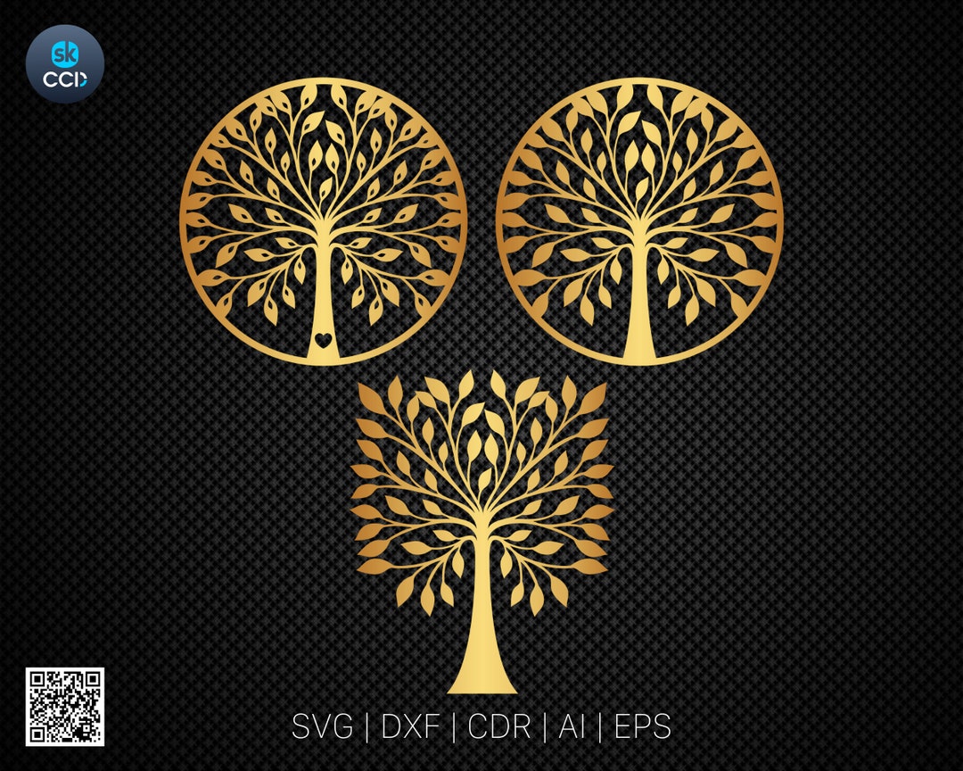 Tree Collection | Vector Pattern | EPS FILE | Wall Decor | Laser ...