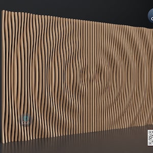 Wood Wall Art, Parametric STL Model, CNC Router Carving ArtCAM File, Wall Sculpture, Wood Carving, 3D Model