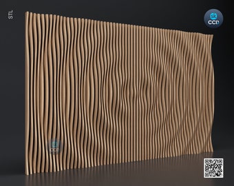 Wood Wall Art, Parametric STL Model, CNC Router Carving ArtCAM File, Wall Sculpture, Wood Carving, 3D Model