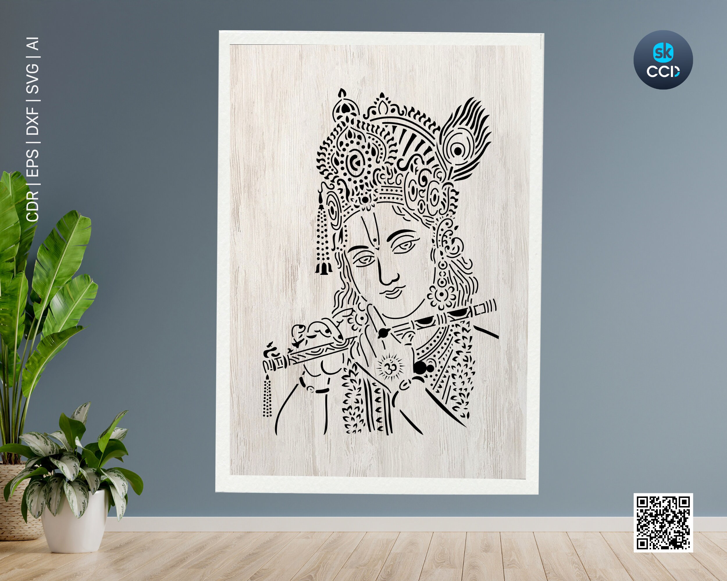Krishna Lord Krishna Indian God Wall Décor Laser Cutting Etsy Australia