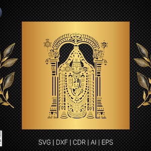 Tirupati Balaji | Indian God | Laser Cutting Design | DXF Vector | Cnc Router Instant Download File | Cnc Digital Design