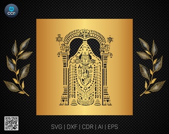 Tirupati Balaji | Indian God | Laser Cutting Design | DXF Vector | Cnc Router Instant Download File | Cnc Digital Design