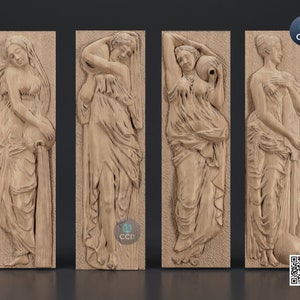 Wood Wall Art, Fountain of innocents STL Model, CNC Router Carving ArtCAM File, Wall Sculpture, Wood Carving, 3D Model