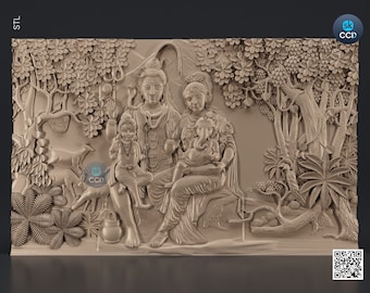 Modelo STL 3D de Parvati, modelo Carvign, archivo ArtCAM para tallado con enrutador CNC, archivos CNC, madera, arte, decoración de pared 3D1071