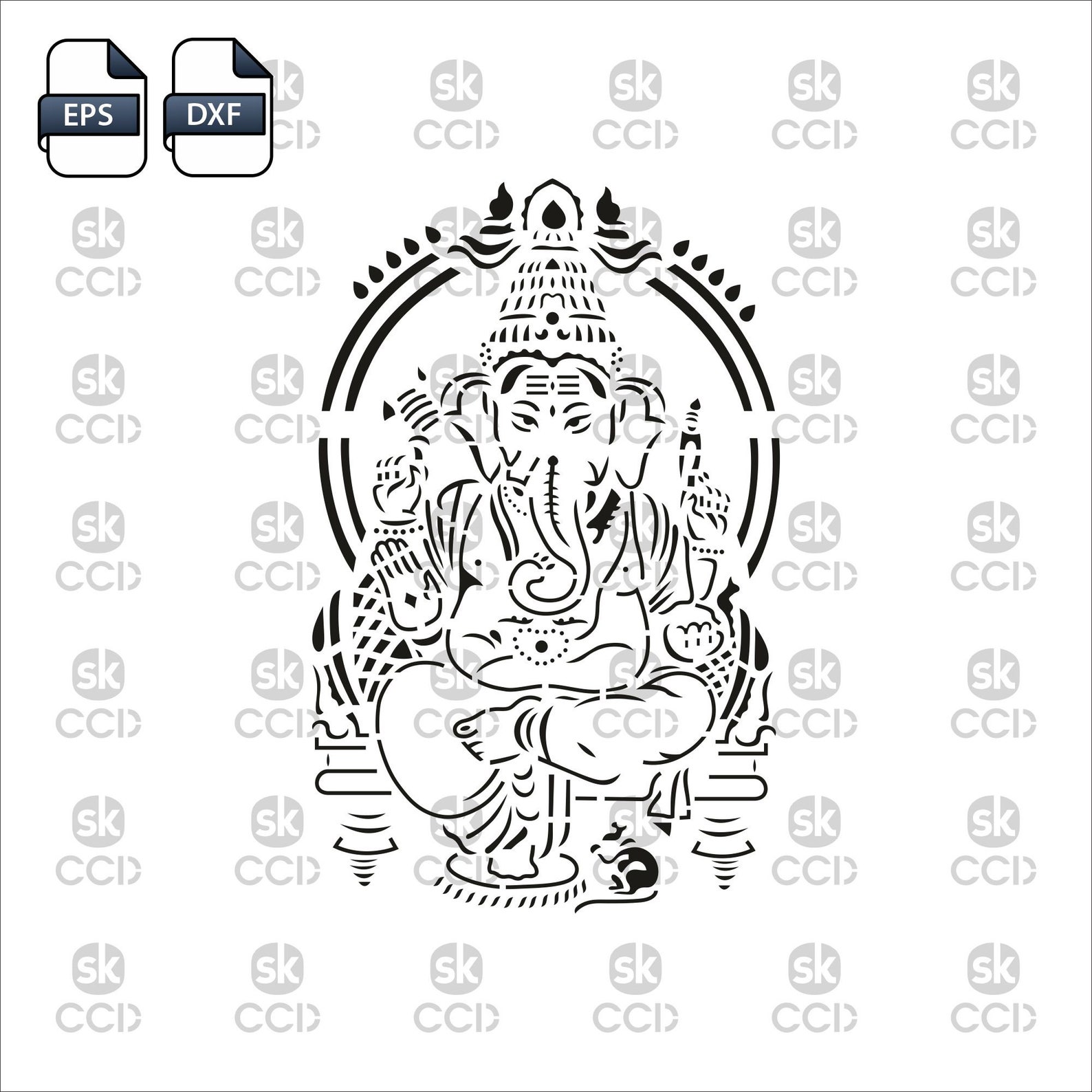Buy Lord Ganesh Ganesha Laser Cutting Design Dxf File Laser Cut Design