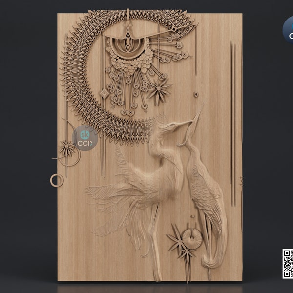 Wood Wall Art, Spirit STL Model, CNC Router Carving ArtCAM File, Wall Sculpture, Wood Carving, 3D Model