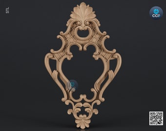 Carved Frame STL 3D Model, Carvign Frame, CNC Router Carving ArtCAM File, CNC files, Wood, Art, Wall Decor SKWF10159