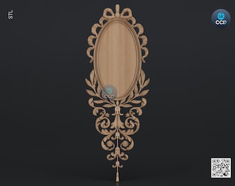 Carved Frame STL 3D Model, Carvign Frame, CNC Router Carving ArtCAM File, CNC files, Wood, Art, Wall Decor SKWF10131