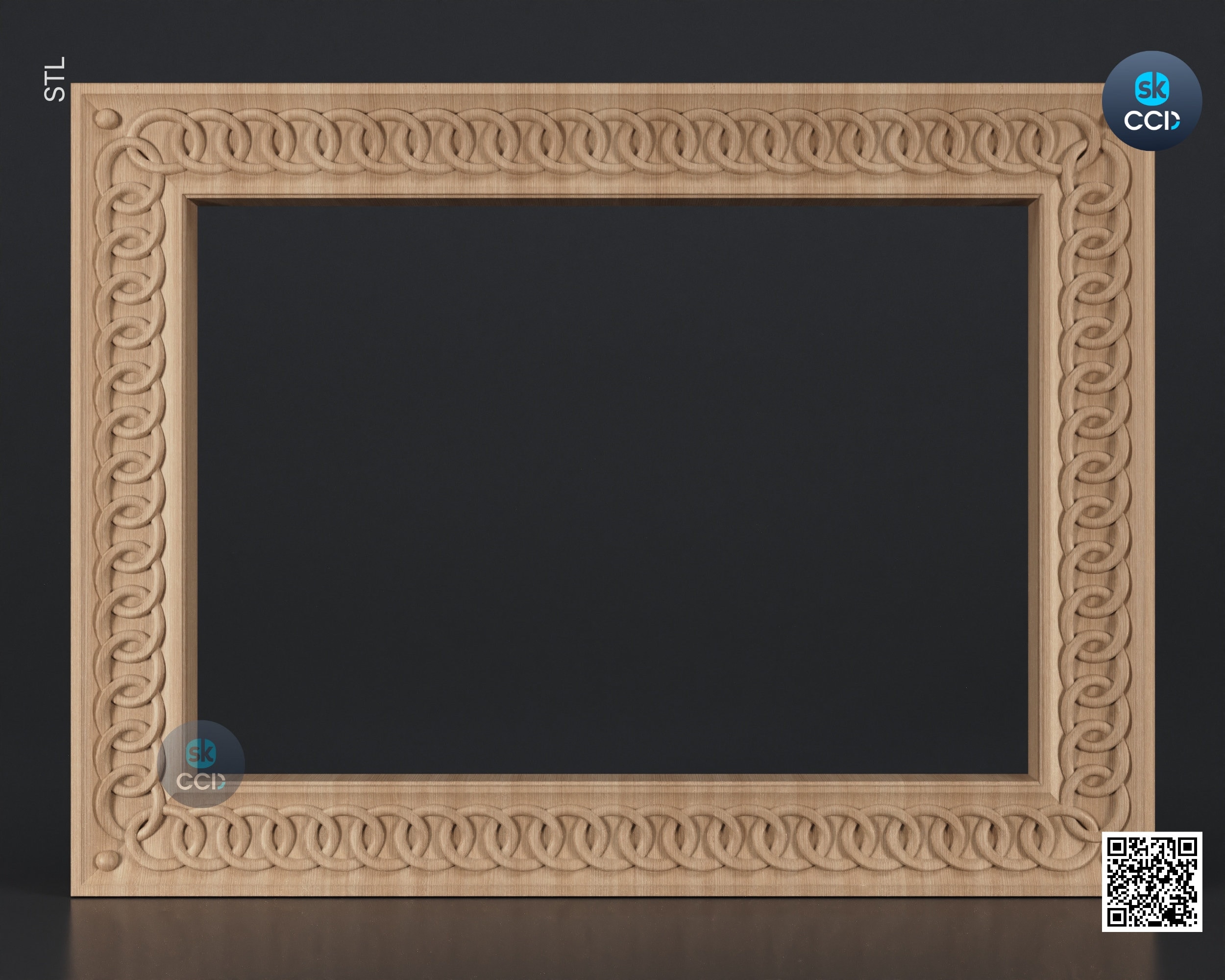 Carved Frame STL 3D Model, Carvign Frame, CNC Router Carving ArtCAM File, CNC files, Wood, Art, Wall Decor SKWF10250