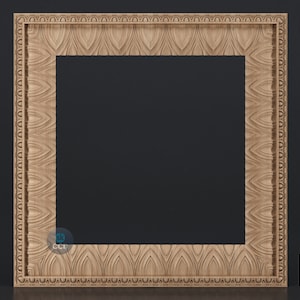 Carved Frame STL 3D Model, Carvign Frame, CNC Router Carving ArtCAM File, CNC files, Wood, Art, Wall Decor SKWF10244