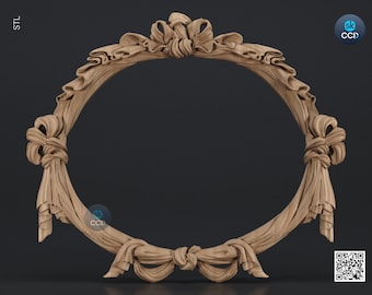 Carved Frame STL 3D Model, Carvign Frame, CNC Router Carving ArtCAM File, CNC files, Wood, Art, Wall Decor SKWF1096