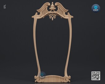 Carved Frame STL 3D Model, Carvign Frame, CNC Router Carving ArtCAM File, CNC files, Wood, Art, Wall Decor SKWF1008