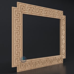 Carved Frame STL 3D Model, Carvign Frame, CNC Router Carving ArtCAM File, CNC files, Wood, Art, Wall Decor SKWF10247 image 2