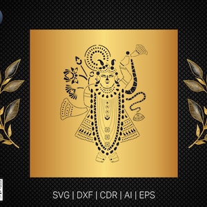 Shrinathji | Shrinathji Wall Art | Indian God |  | Laser Cutting Design | DXF Vector | Cnc Instant Download File | Cnc Digital Design