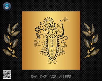 Shrinathji | Shrinathji Wall Art | Indian God |  | Laser Cutting Design | DXF Vector | Cnc Instant Download File | Cnc Digital Design